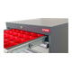 STIER lade-indeling onderdelenbakken BLH 28 mm binnenmaat 800x450 mm 30 onderdelenbakken 75x150 mm