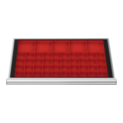 STIER lade-indeling onderdelenbakken BLH 50 mm binnenmaat 800x450 mm 40 onderdelenbakken 75x75 mm