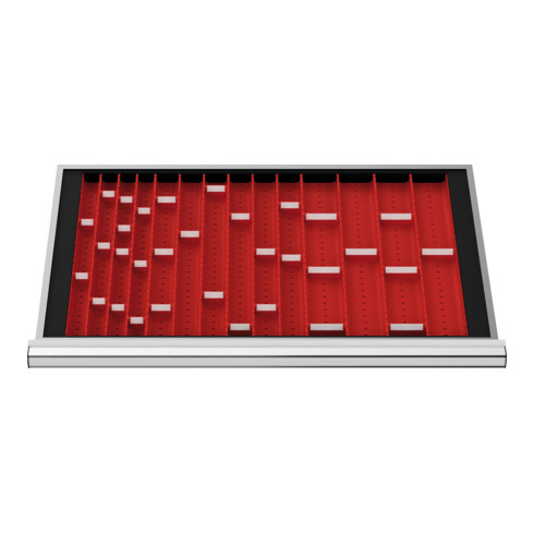 STIER lade-indeling trogplaten BLH 50 mm binnenmaat 800x450 mm 6 trogplaten met 2 inzetbakken