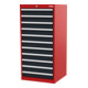 STIER ladekast met 11 laden BxDxH 600x575x1220 mm rood/antracietgrijs