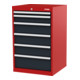 STIER ladekast met 6 laden BxDxH 600x575x920 mm RAL 3020/RAL 7016