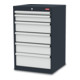 STIER ladekast met 6 laden BxDxH 600x575x920 mm RAL 7016/RAL 7035