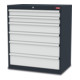 STIER ladekast met 6 laden BxDxH 900x575x1020 mm RAL 7016/RAL 7035