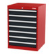 STIER ladekast met 7 laden BxDxH 600x575x820 mm RAL 3020/RAL 7016