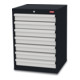 STIER ladekast met 7 laden BxDxH 600x575x820 mm RAL 7016/RAL 7035
