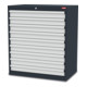 STIER ladekast met 9 laden BxDxH 900x575x1020 mm RAL 7016/RAL 7035