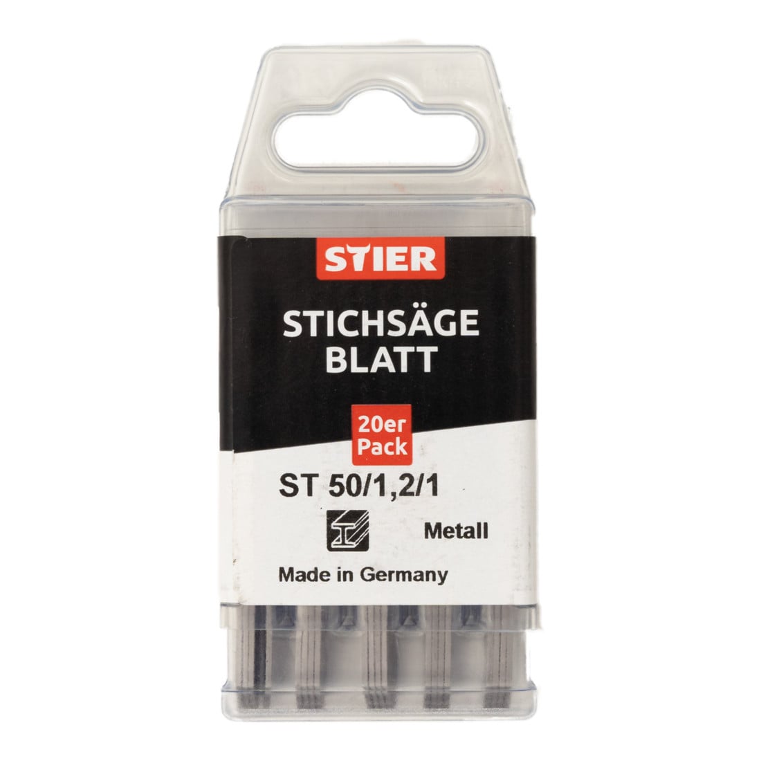 STIER Lama per seghetti alternativi HSS ST 50/1,2/1 lamiera alluminio metallo non ferroso taglio diritto