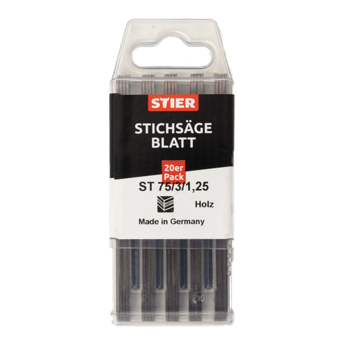 STIER Lama per seghetti alternativi ST 75/3/1,25 legno taglio diritto, molto veloce, taglio grezzo