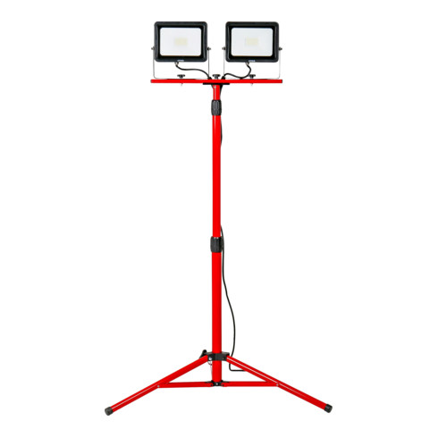 STIER Lampada da lavoro doppia con LED SMD 2x30W 2x2400 lumen con stativo