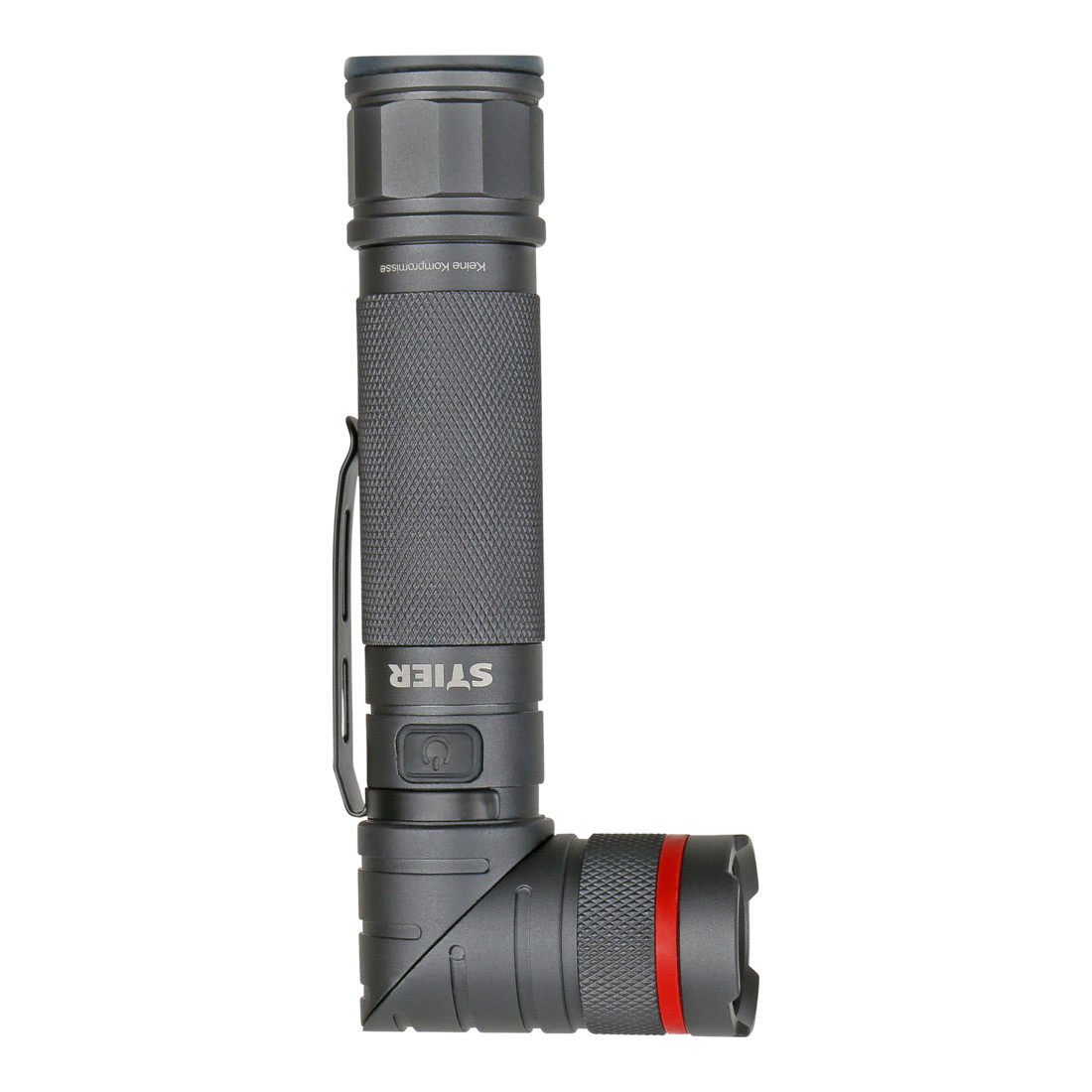 STIER Lampada tascabile con LED a batteria 300 lumen, luce UV 395 nm, testa ruotabile e magnete