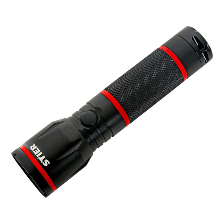 STIER LED-Taschenlampe mit Zoomfunktion 200 Lumen 3 x AAA