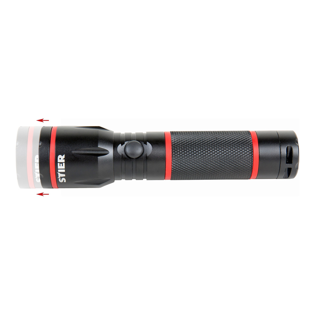 STIER LED-Taschenlampe mit Zoomfunktion 200 Lumen 3 x AAA