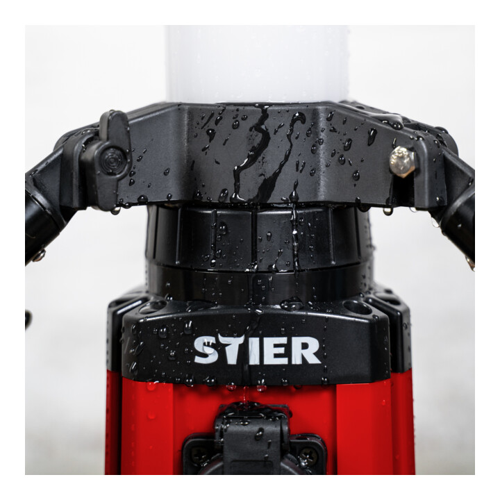 STIER led-tower-bouwlamp, 360°, 8280 lumen, 72 W