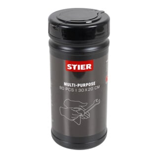 STIER Lingettes industrielles multi-usages, 80 pièces