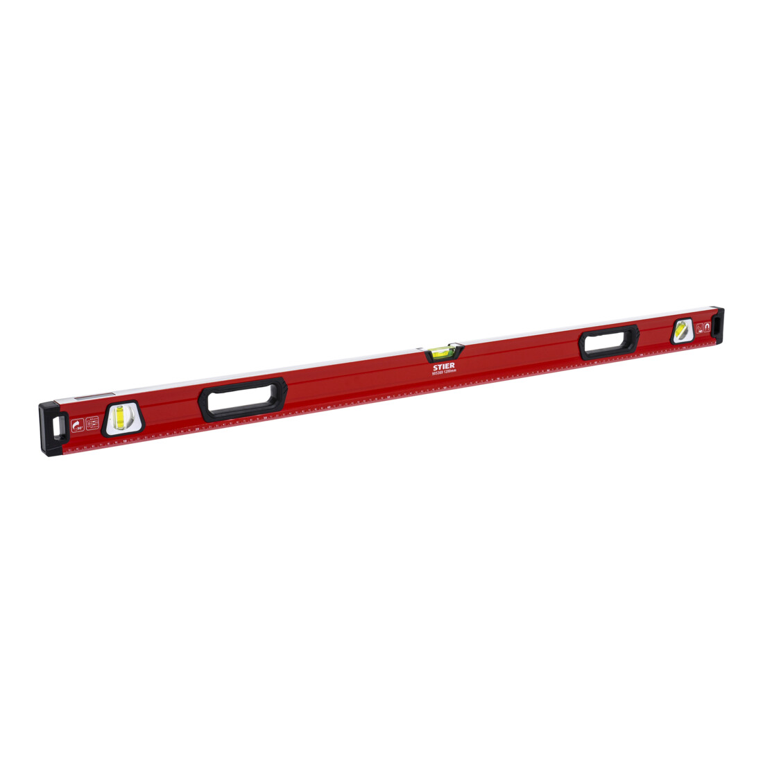 STIER Livella a bolla Premium con magnete e tre livelle 1200 mm ±0,5 mm/m