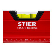 STIER Livella a bolla Premium con magnete e tre livelle 1800 mm ±0,5 mm/m-5