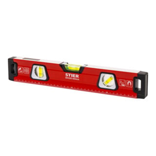 STIER Livella a bolla Premium con magnete e tre livelle