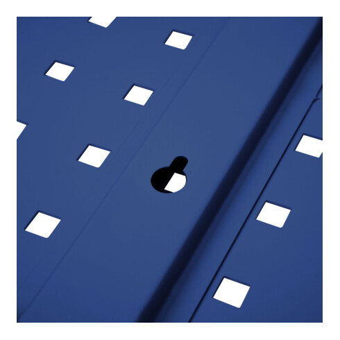STIER Lochplatte für Werkstattwand, 1000x450mm, enzianblau