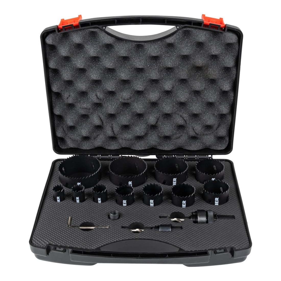 STIER Lochsägen-Set HSS-Co8 Bimetall 17-teilig (20, 22, 25, 32, 35, 40, 44, 51, 60, 68, 76 mm)