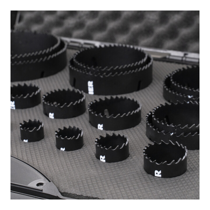 STIER Lochsägen-Set HSS-Co8 Bimetall, 21-teilig, 19 - 121 x 44 mm