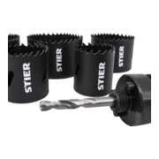 STIER Lochsägen-Set HSS-Co8 Bimetall, 8-teilig (38, 44, 57, 68, 82 mm)-4