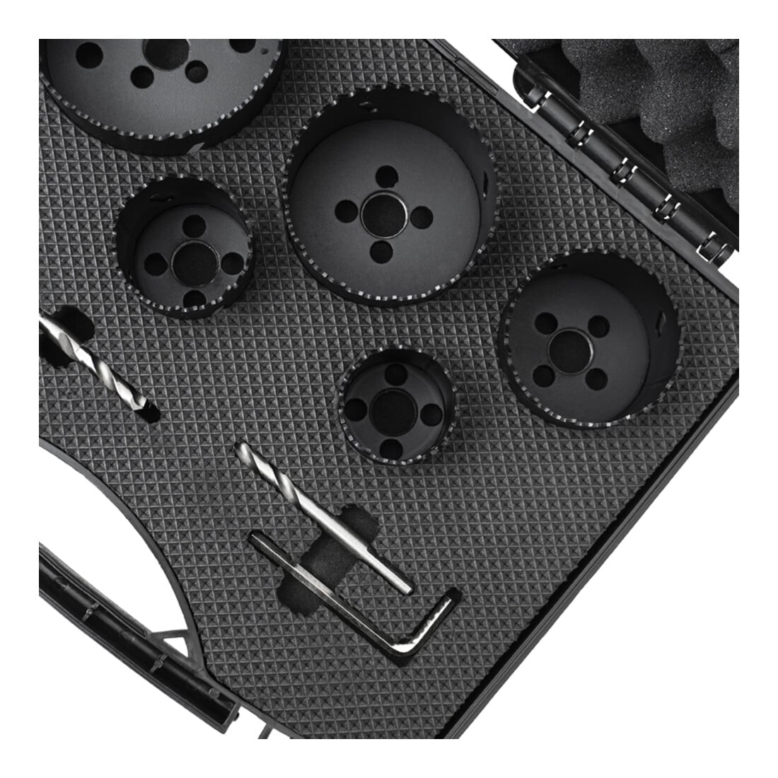 STIER Lochsägen-Set HSS-Co8 Bimetall, 8-teilig (38, 44, 57, 68, 82 mm)