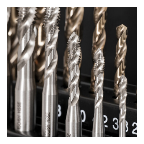 STIER Maschinengewindebohrer-Satz HSS-E Co5 M3-12 Form C 35° 14-tlg.