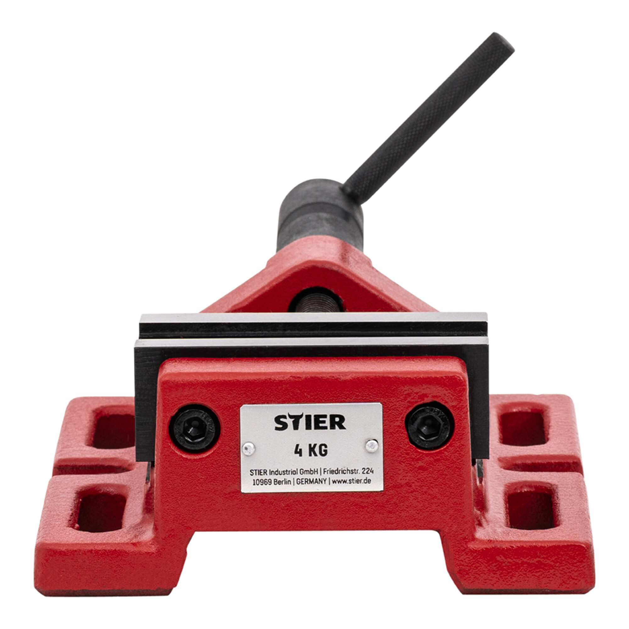 STIER Maschinenschraubstock Backen-B. 100-120 mm Spann-W. 85-110 mm V-Nut