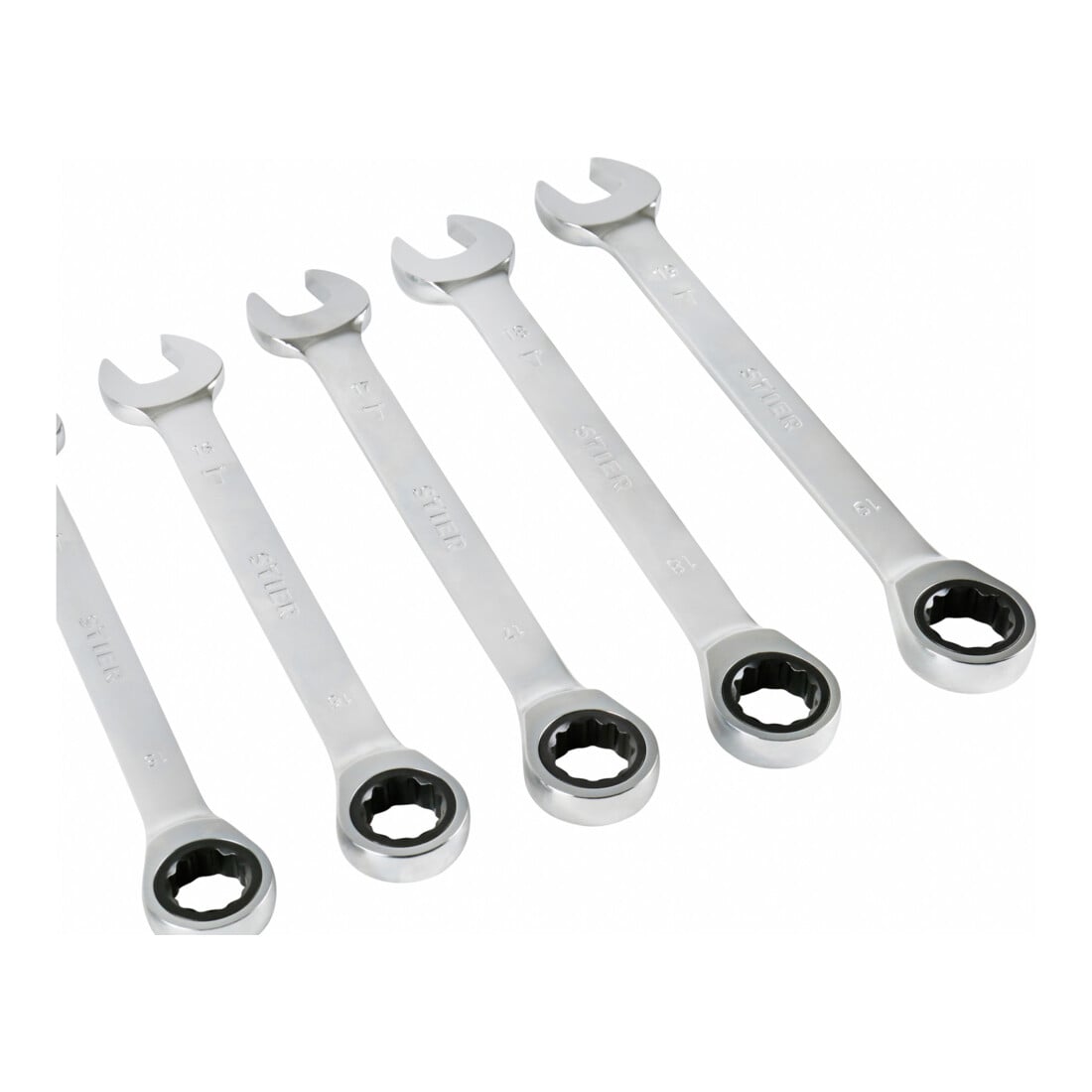STIER Maul-Ringratschenschlüssel-Satz, SW 8 - 19 mm, 12-teilig