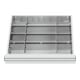 STIER Metalen ladeverdeling BLH 100/125 mm binnenmaat 500x450 mm 12 vakken 6 x TW 125-1