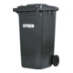 STIER minicontainer met 2 wielen 240 l grijs BxDxH 576x720x1067 mm-1