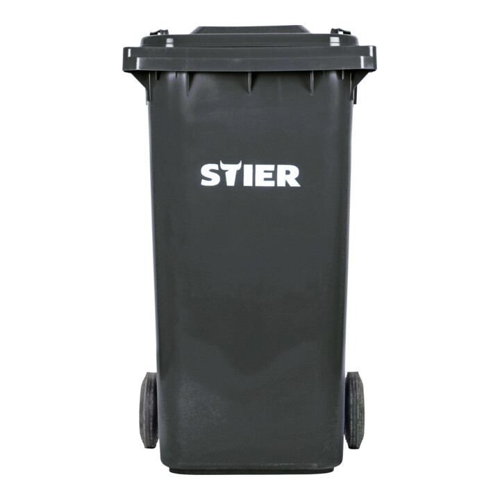STIER minicontainer met 2 wielen 240 l grijs BxDxH 576x720x1067 mm