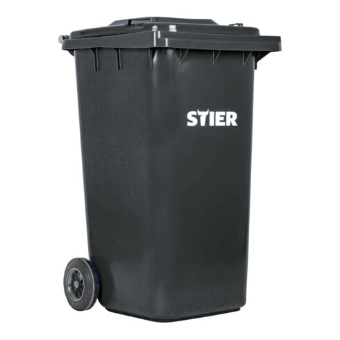 STIER minicontainer met 2 wielen 240 l grijs BxDxH 576x720x1067 mm