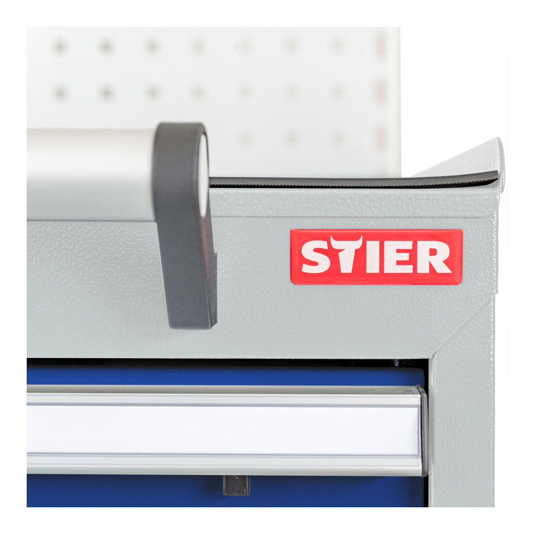 STIER mobiele ladekast lichtgrijs/gentiaanblauw 600 mm
