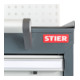 STIER ladekast, 6 laden, Robuuste stalen constructie, Gereedschapskast, Werkplaatskast, Stalen kast-5