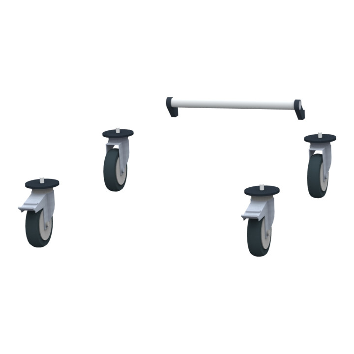 Set STIER Schubladenschrank mit 5 Schubladen BxTxH 700x575x620 mm...