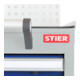 STIER Mobiler Schubladenschrank mit 5 Schubladen BxTxH 600x575x790 mm lichtgrau/enzianblau-5