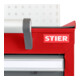 STIER Mobiler Schubladenschrank mit 6 Schubladen, 600x575x1090, Verkehrsrot und Anthrazitgrau-5