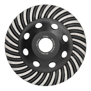 STIER Mola a tazza diamantata 125 x 22,23 mm Turbo