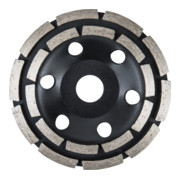 STIER Mola a tazza diamantata doppia ø125 mm foro 22,23 mm calcestruzzo, platorello diamantato