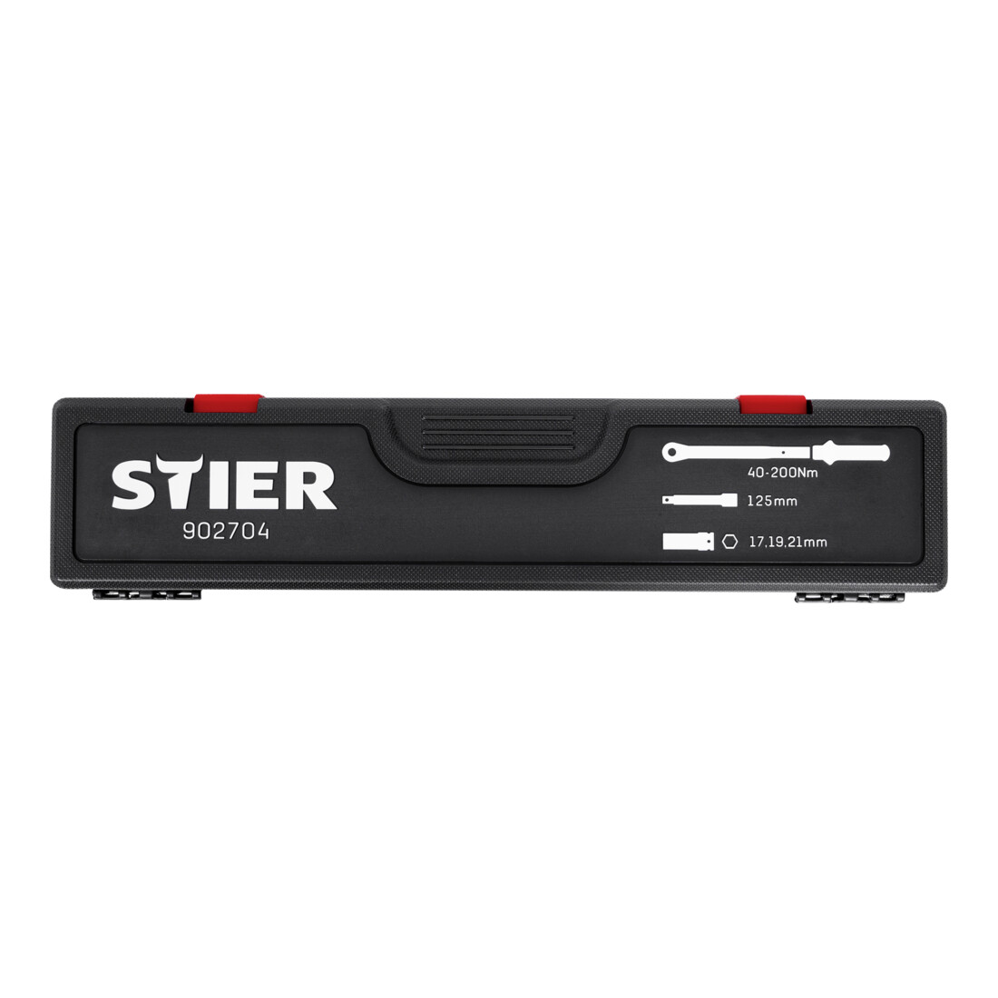 STIER momentsleutel met omkeerbare ratel 1/2" 40-200 Nm + STIER dopsleutelset
