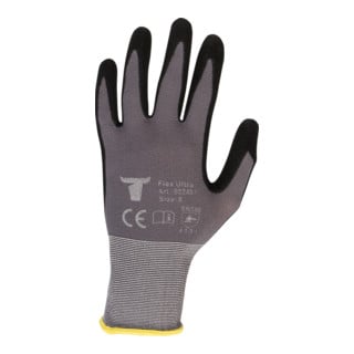 STIER Montagehandschuhe Flex Ultra nitrilbeschichtet grau/schwarz Größe 9
