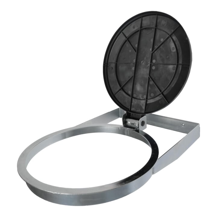 STIER Müllsackhalter zur Wandbefestigung schwarz für 120l Volumen BxTxH 550x370x100mm