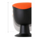 STIER Multibeweglicher Drehhocker mit Tellerfuß Sitzhöhe 465-585mm Polster Orange-5