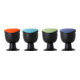 STIER Multibeweglicher Drehhocker mit Tellerfuß Sitzhöhe 465-585mm Polster Orange