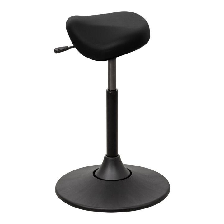 STIER Multibeweglicher Hocker mit Sattelsitz schwarz Sitzhöhe 510-700 mm