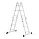 STIER multifunctionele ladder 4x3 sporten + platform 150 kg 12 treden DIN EN 131-1