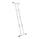 STIER multifunctionele ladder 4x3 sporten + platform 150 kg 12 treden DIN EN 131-4