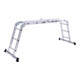 STIER multifunctionele ladder 4x3 sporten + platform 150 kg 12 treden DIN EN 131-5