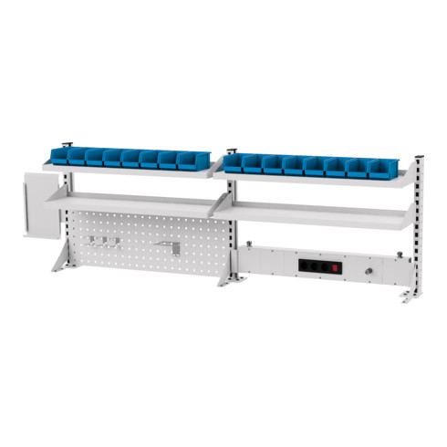 STIER multiwandopbouw BxH 2000x650 mm 1 geperforeerde wand